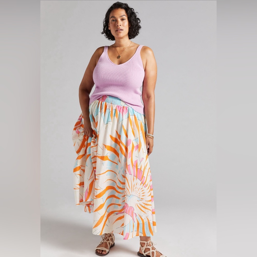 Maeve Floral Burst Maxi Skirt